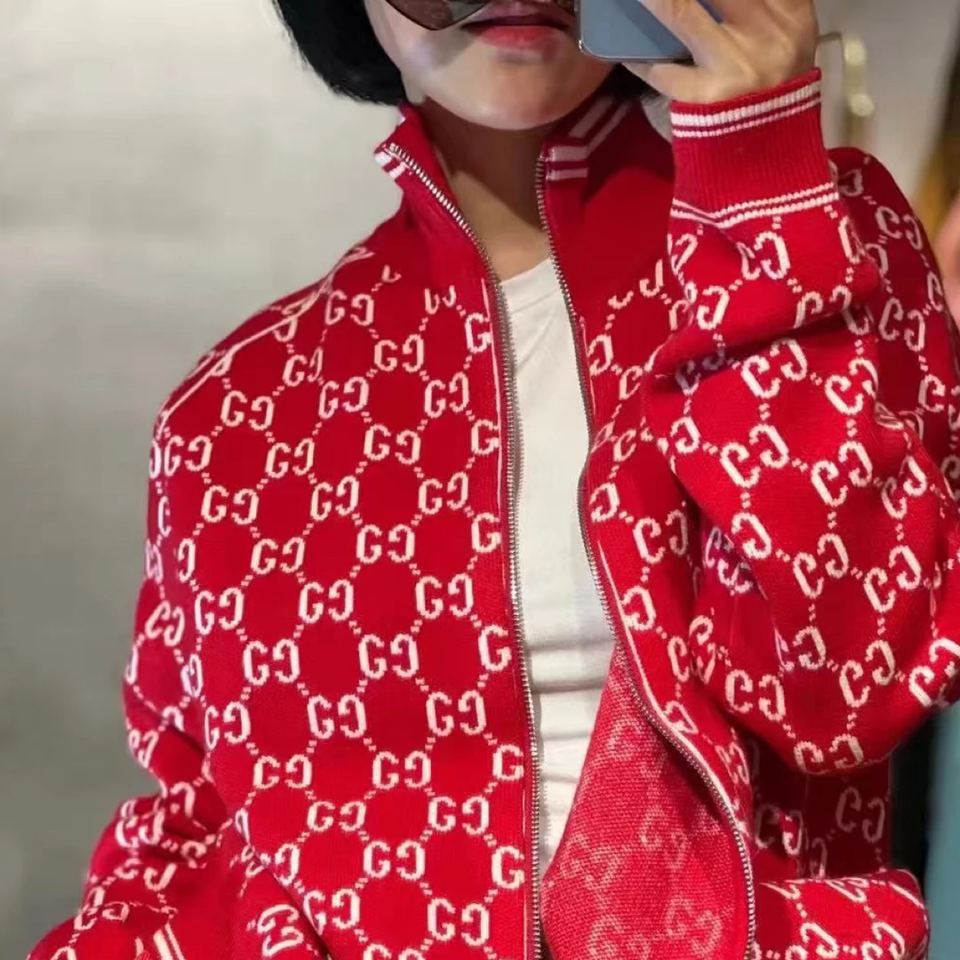 99新 GUCCI/古驰 yyy 红色logo字母夹克 M码 014570