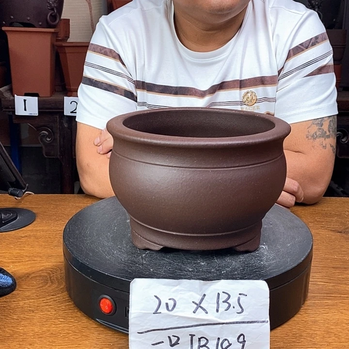 紫砂花盆货号一只JB189