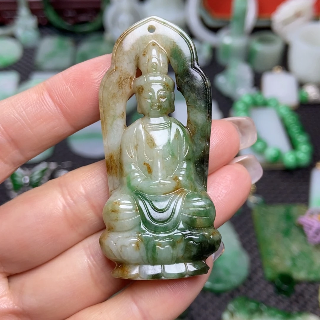 翡翠未镶嵌挂件清