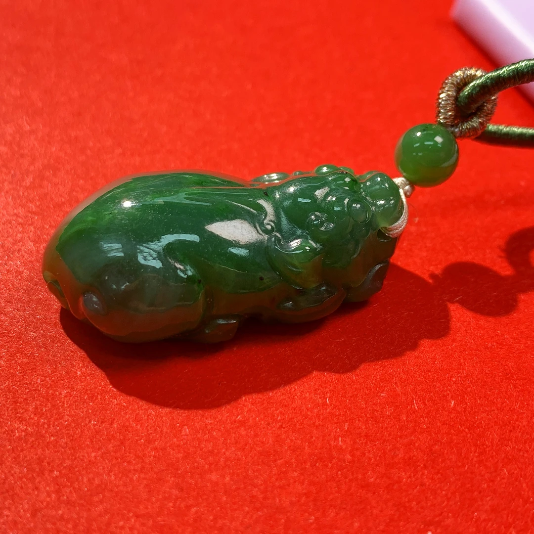 【珠宝一姐】碧玉貔貅吊坠 2501010050（一件/多样性发货）