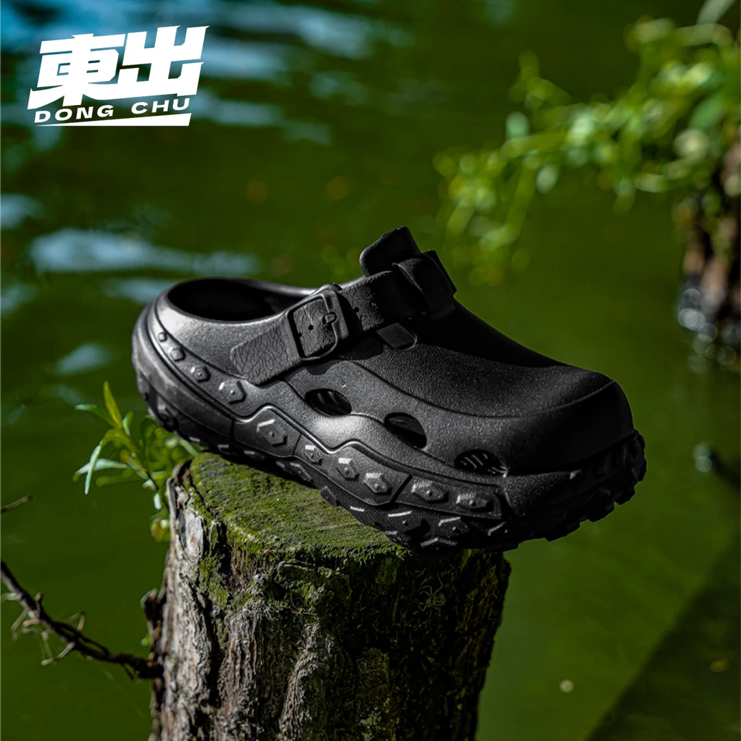 東出夏季户外运动拖鞋男士休闲厚底防滑凉拖鞋舒适软底一字托