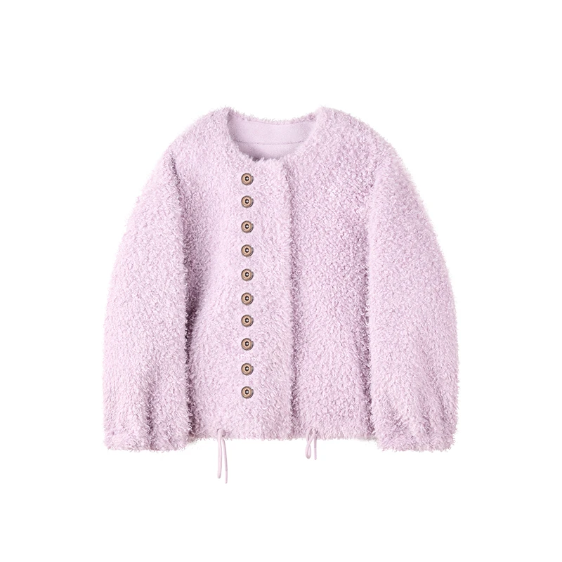 原形2025秋冬保暖休闲环保皮毛时尚圆领简约女士短外套91759