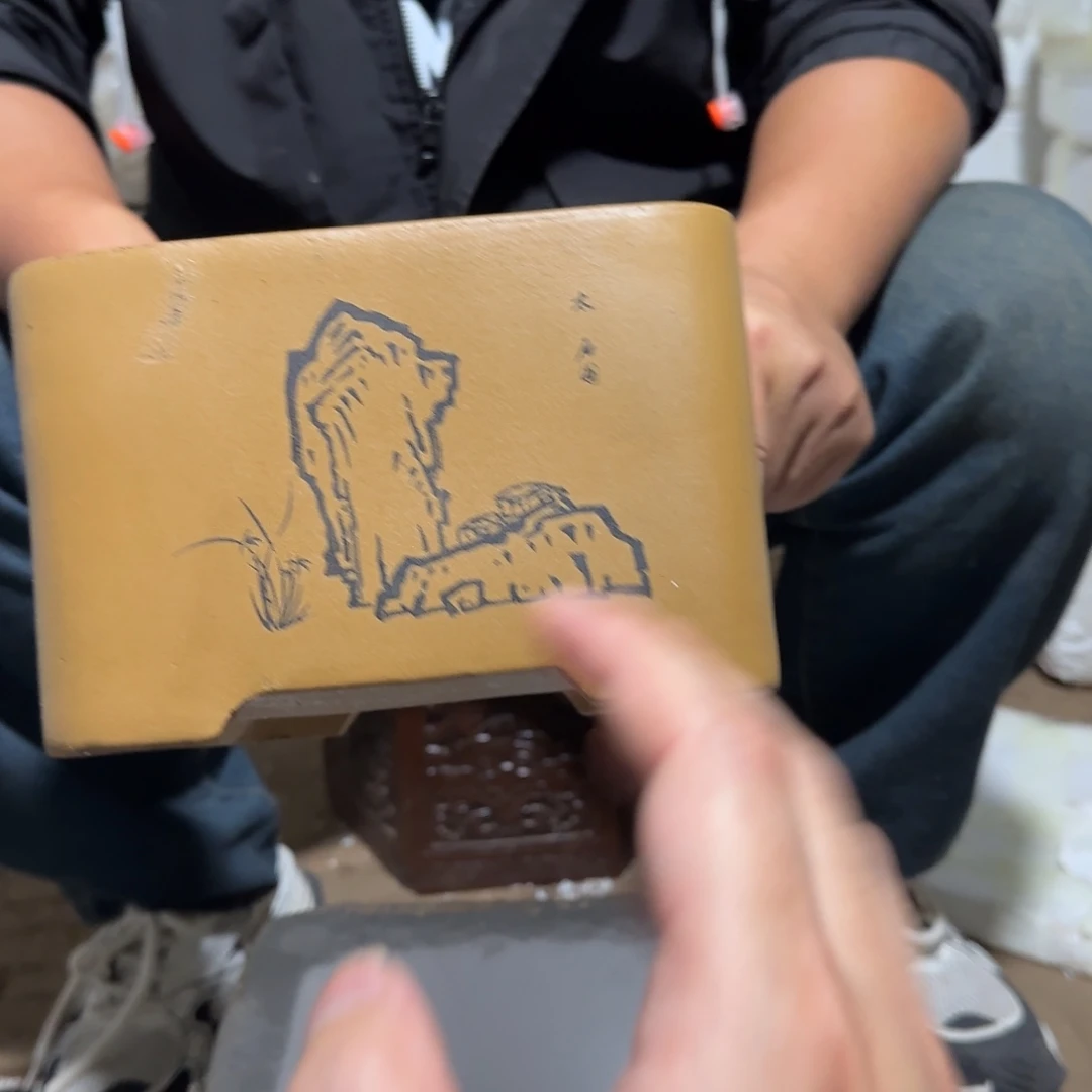 紫砂花盆口径20厘米高度13