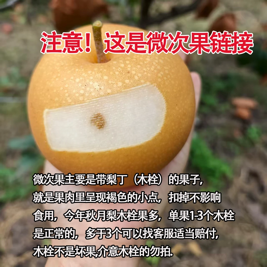 【微次果】河南秋月梨微次果梨丁果4.5斤起