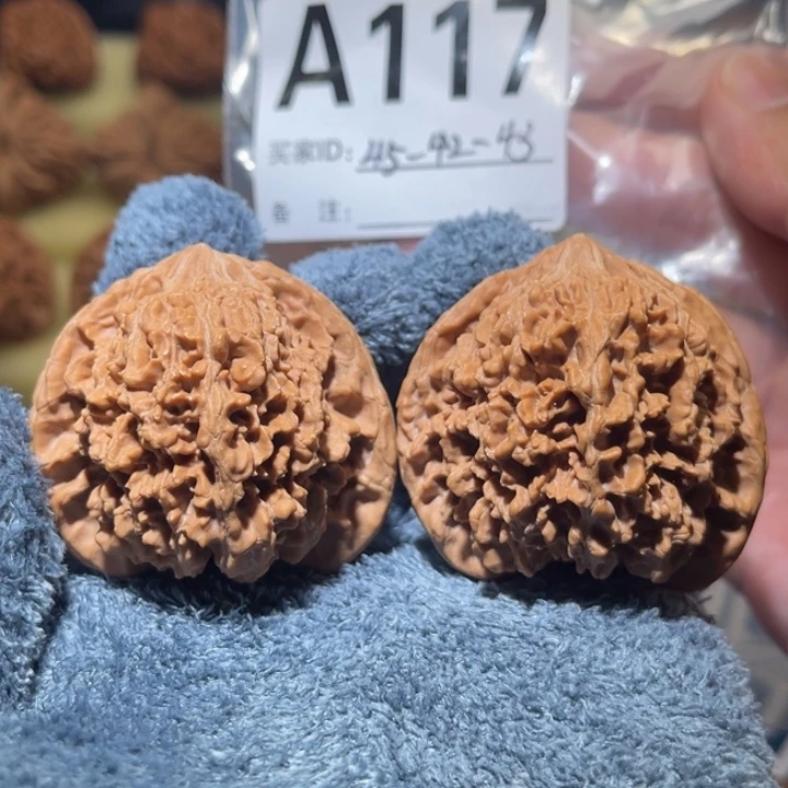 文玩核桃把件满天星狮子头45全品