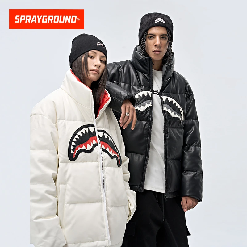 SPRAYGROUND鲨鱼嘴冬季潮流宽松保暖立领休闲羽绒服HD WD941303