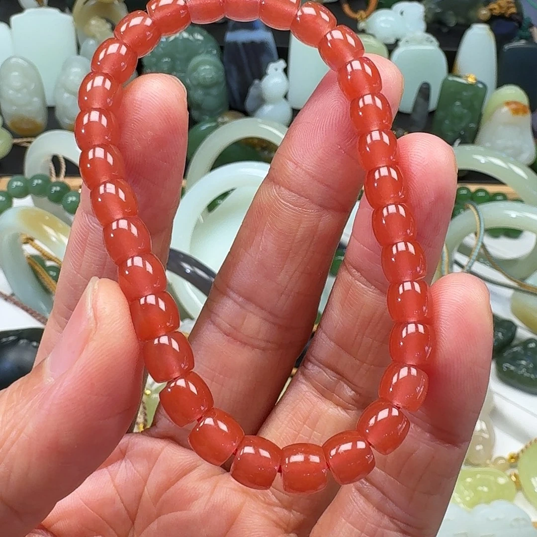 南红玛瑙未镶嵌手链
