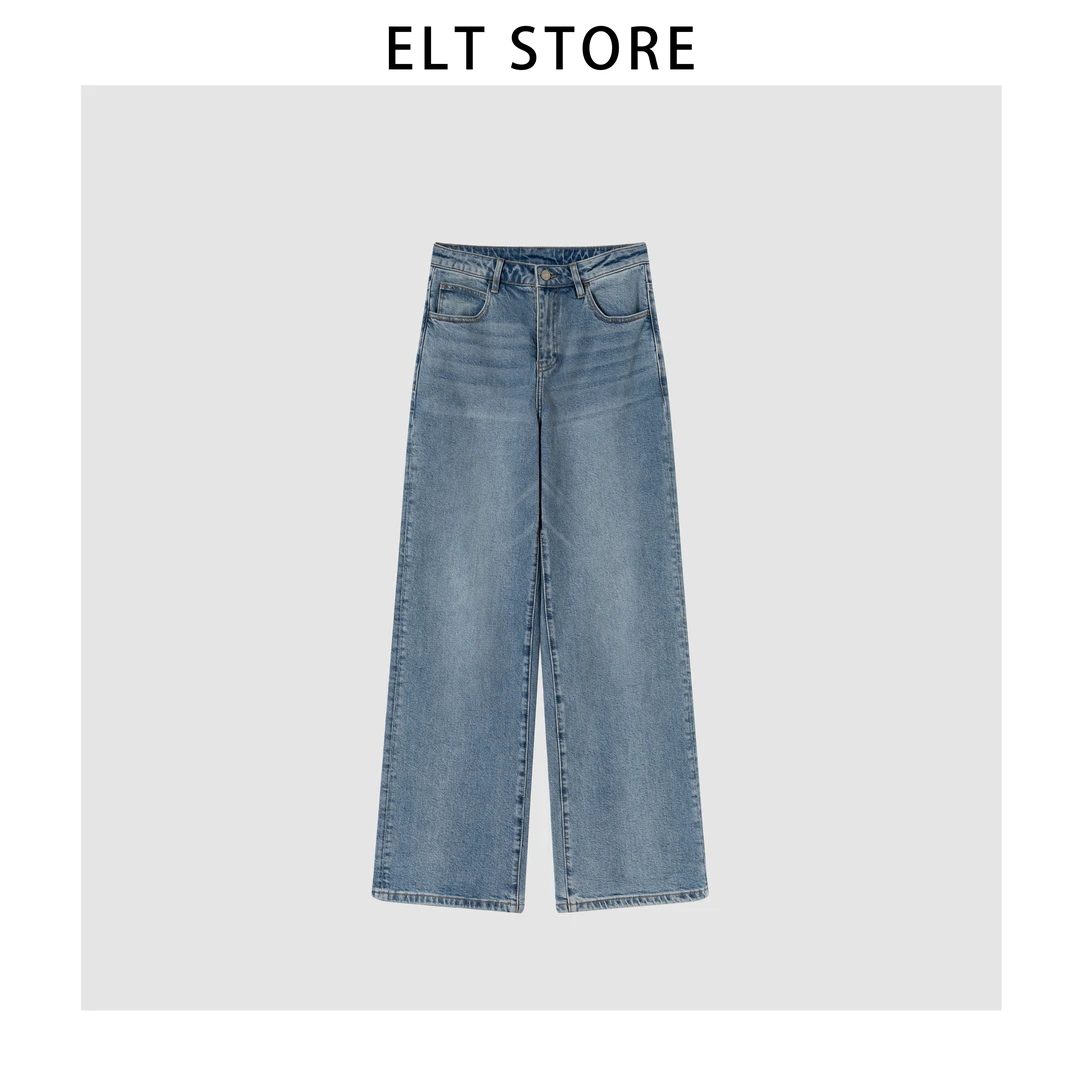 时尚直筒休闲牛仔长裤1148