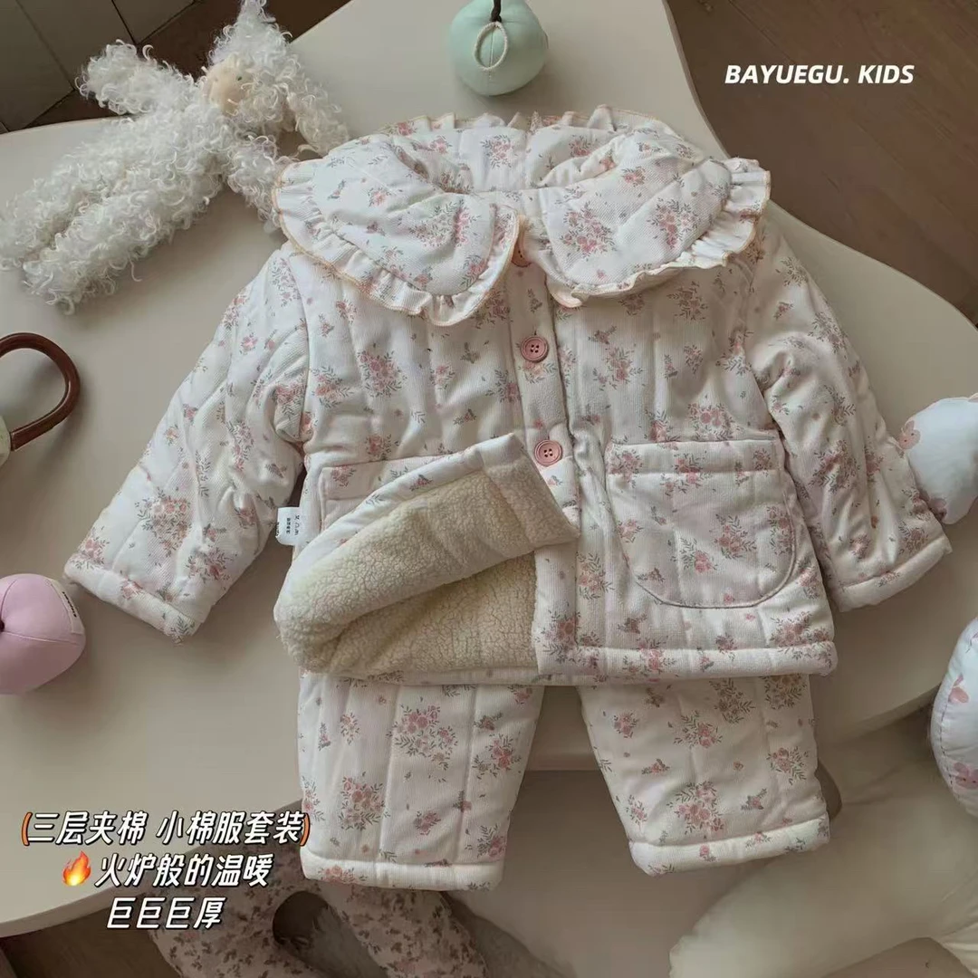 【乐甜kids】八月谷三层夹棉家居服