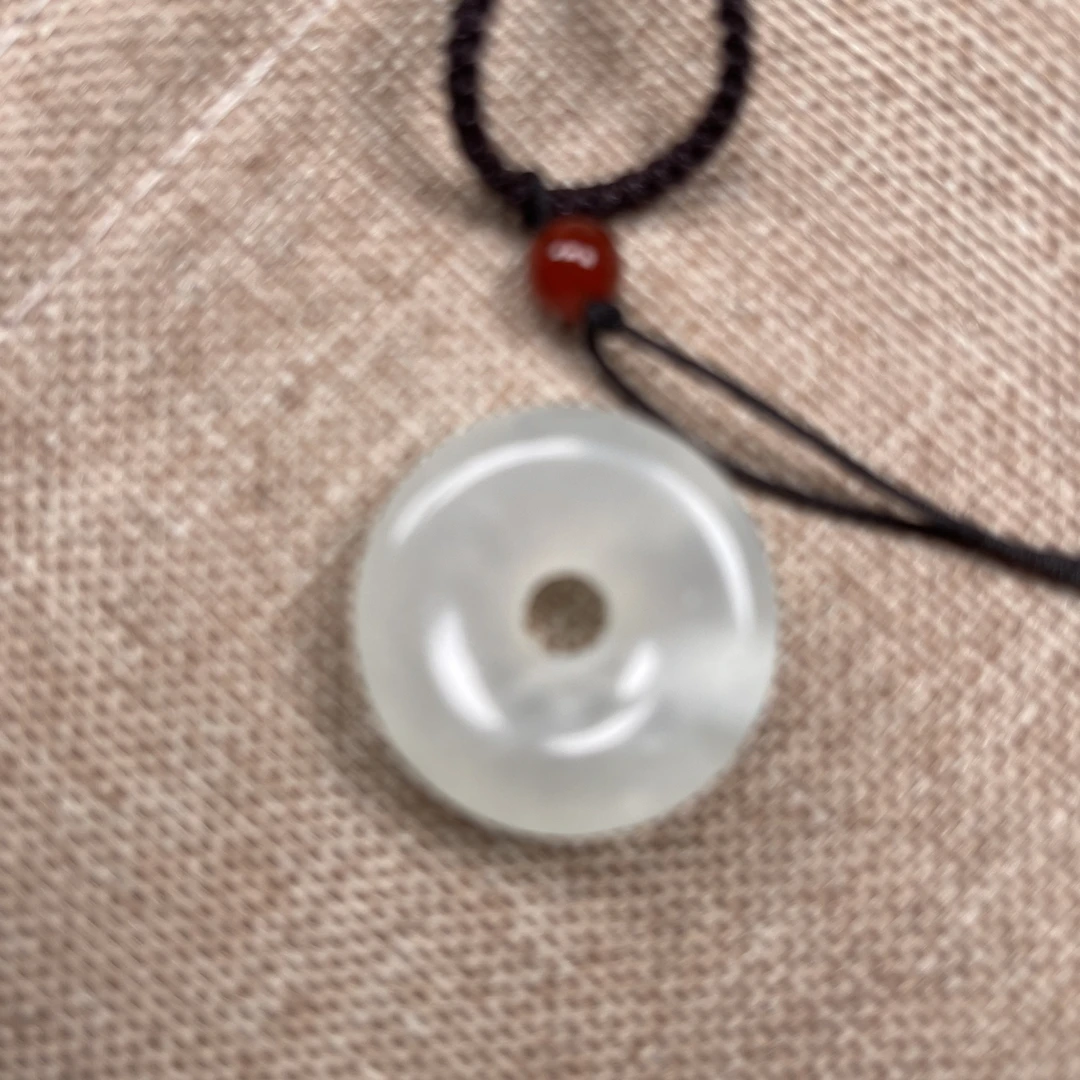 岫玉小平安扣吊坠 挂件 规格9.7/24mm