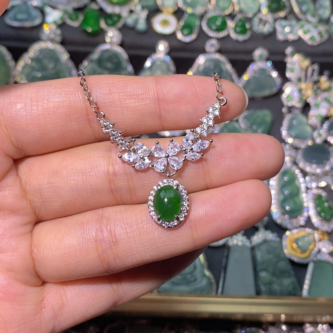 翡翠未镶嵌颈饰天然