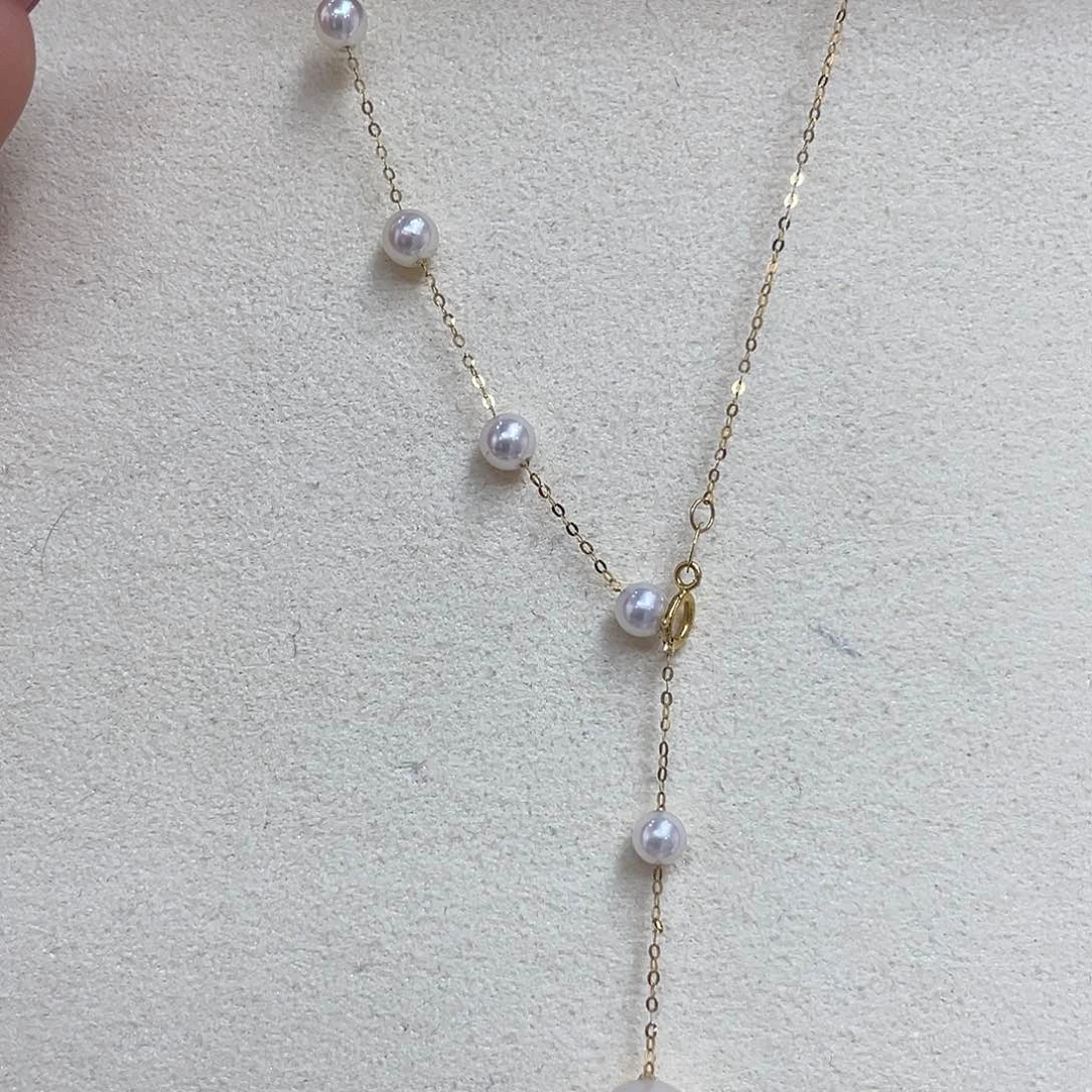 海水珍珠18K金镶嵌项链