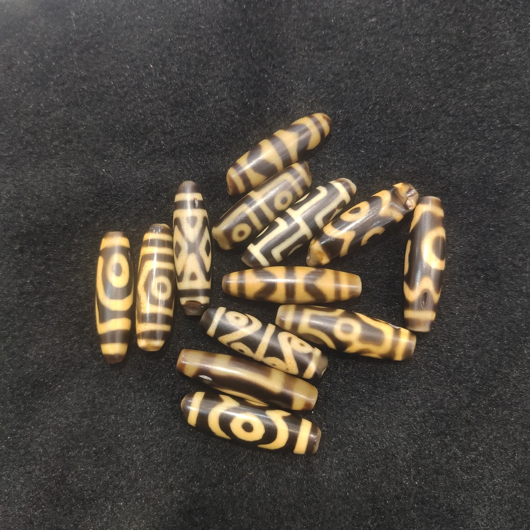 老徐的珠宝店| 牙黄短款多图腾单珠天珠 多样性发一