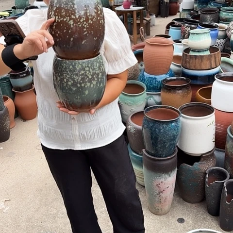 口16高20瑕疵两个盆。