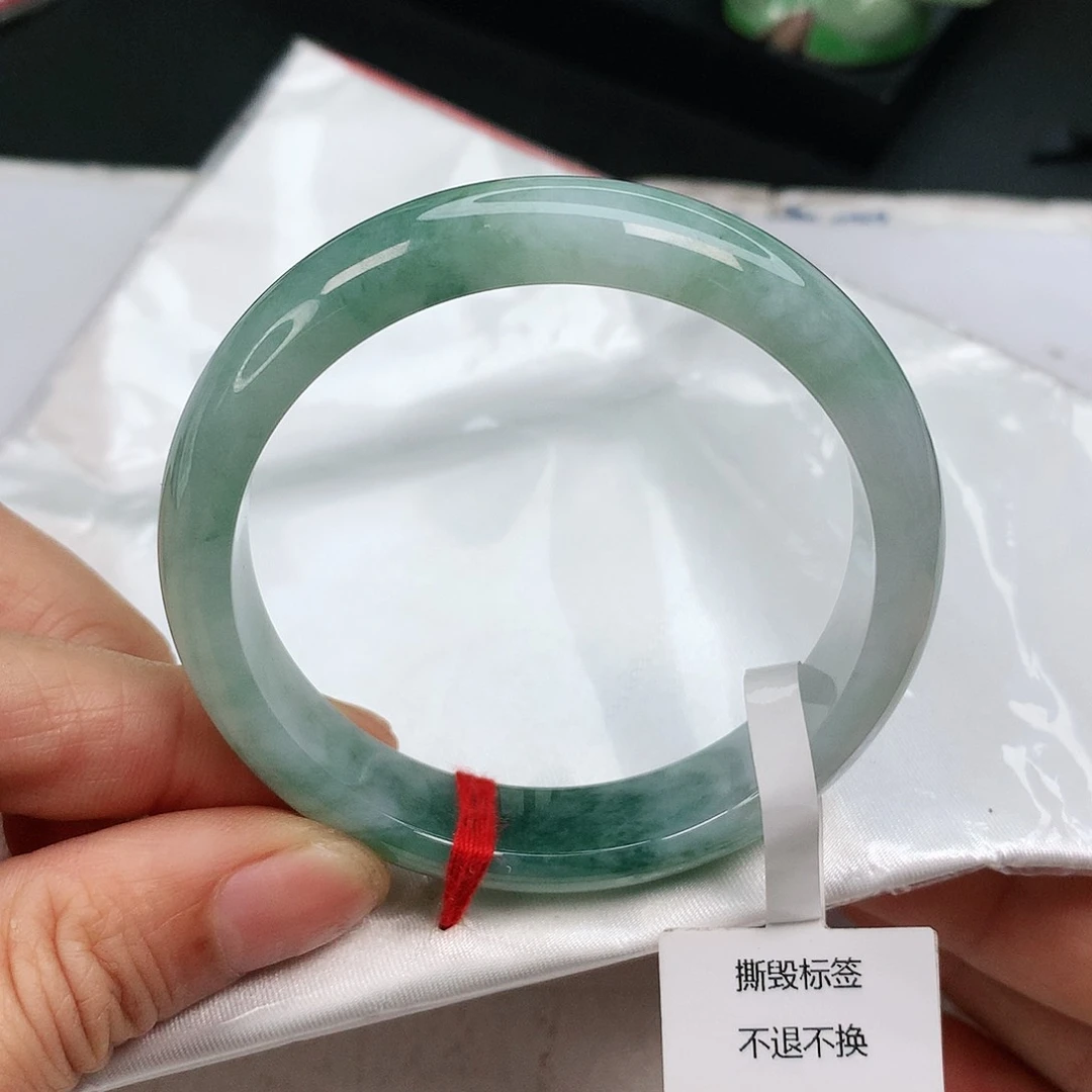 翡翠手镯未镶嵌缅甸天然54-55