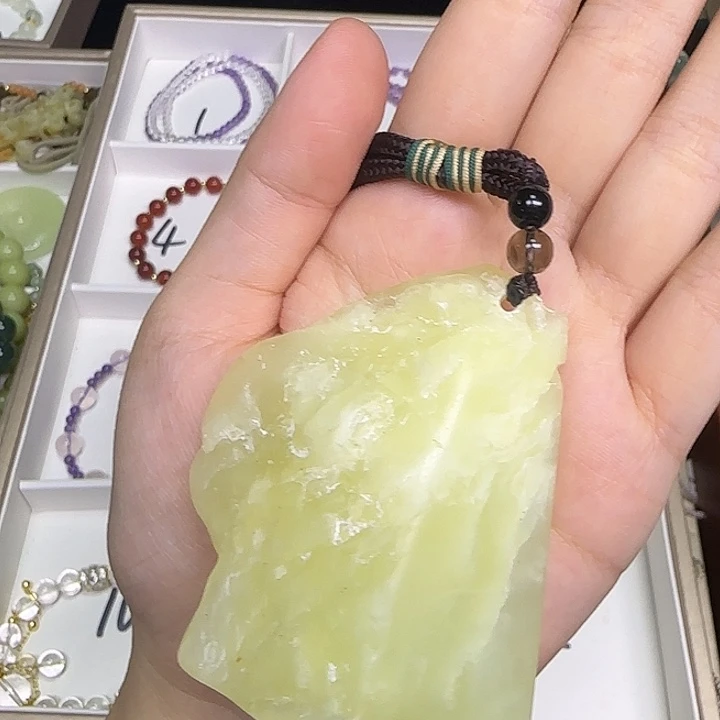 蛇纹石玉合金手链