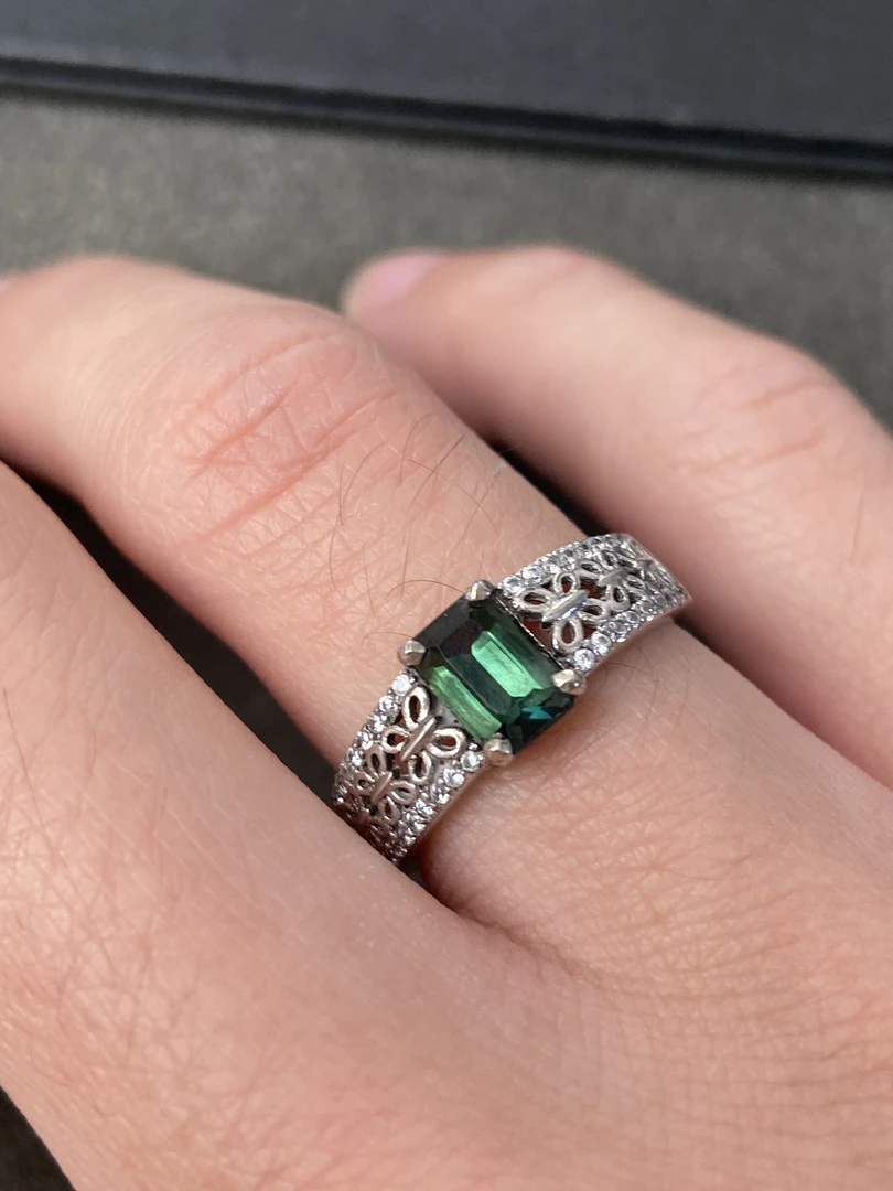 天然蓝宝石s925银戒指