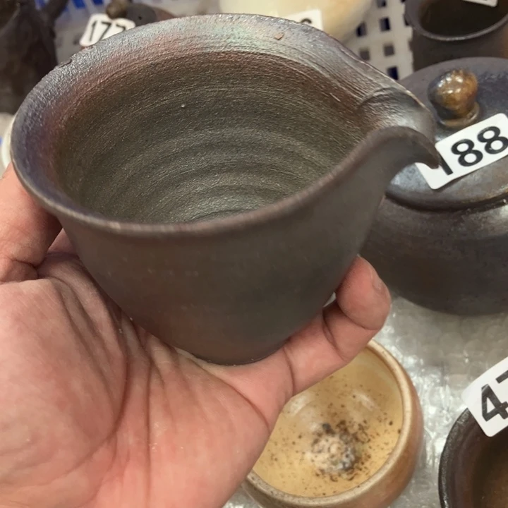 柴烧茶具茶杯大放漏