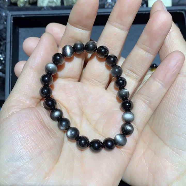 黑曜岩手链未镶嵌张*资