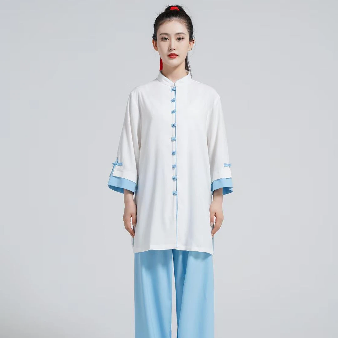 一举成功#弹力棉麻男女同款太极拳练功服长款飘逸加厚夏春秋