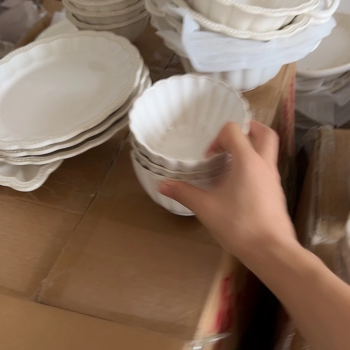 瓷片默认瑕疵商品贝壳泥饭碗