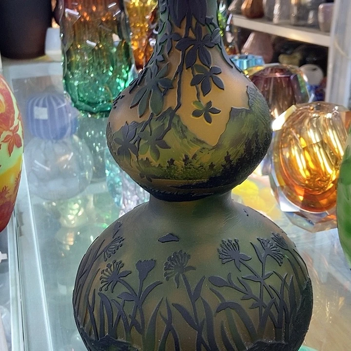 琉璃高度31厘米福禄格雷花瓶