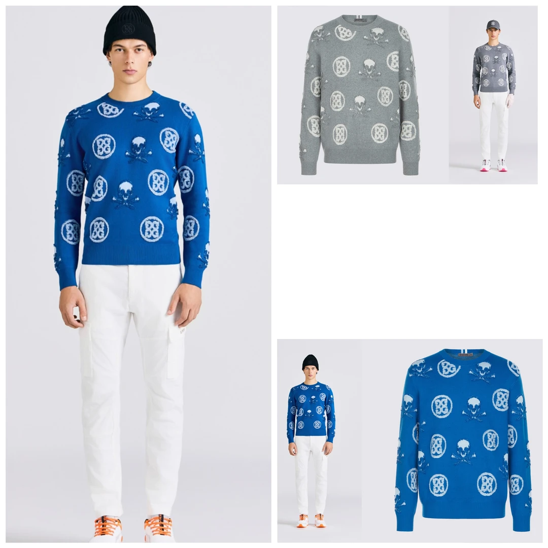 G家25新款外贸原单高尔夫服装男士针织上衣秋冬百搭时尚提花毛衣