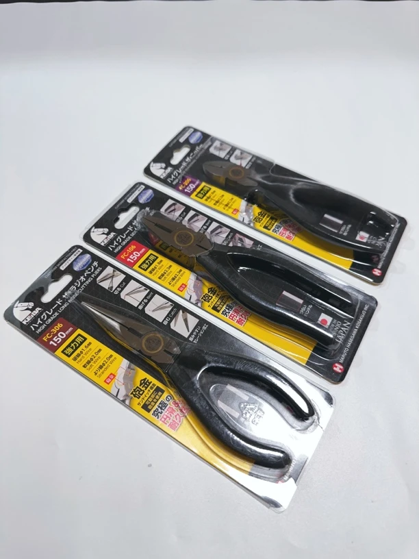 日本原装进口马牌Keiba磨砂手柄钳子砲金轴专利设计永不锈死耐用