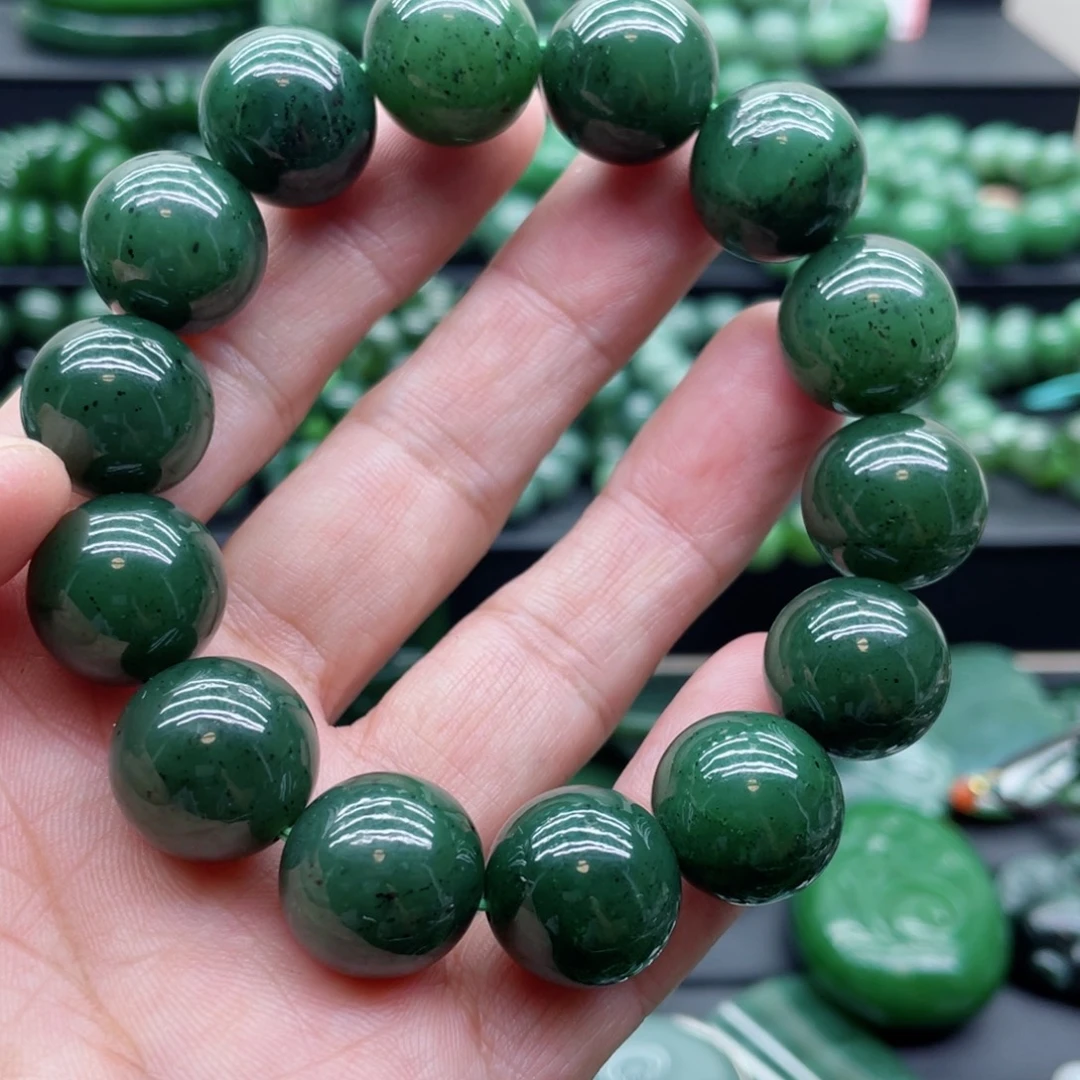 和田玉（碧玉）未镶嵌手链