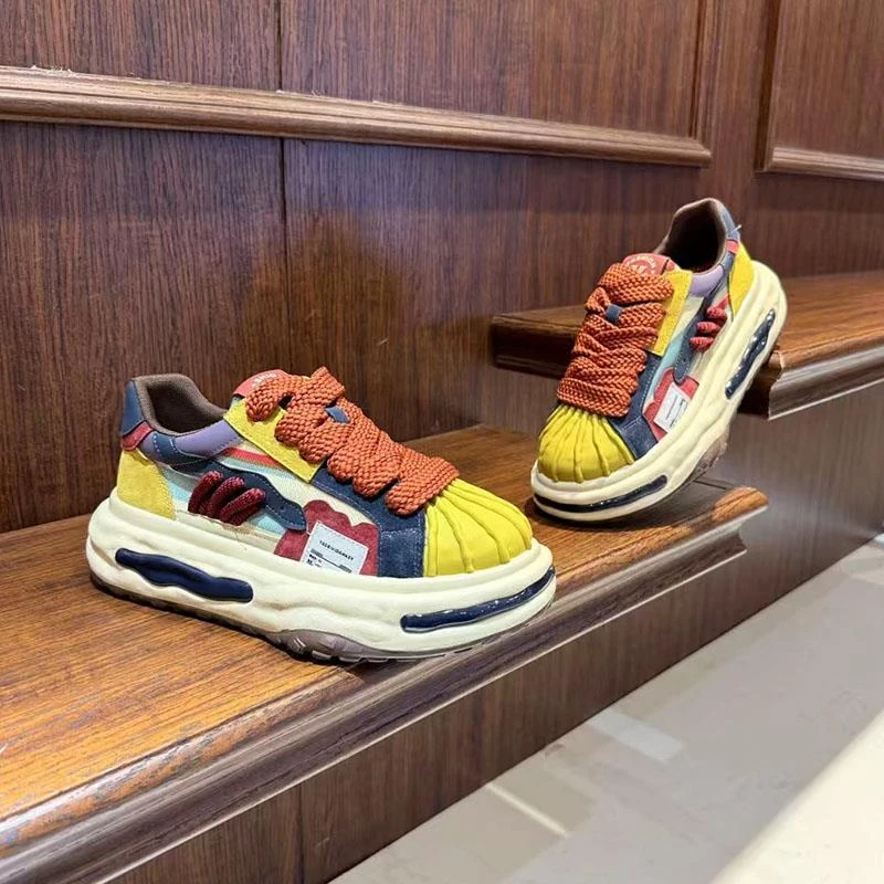 夏季新款男士布面透气圆头时尚气垫底舒适2025爆款休闲板鞋