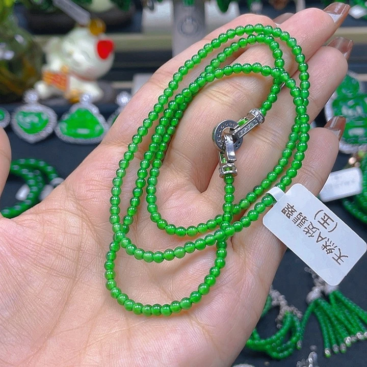 翡翠未镶嵌颈饰翡翠正阳绿3
