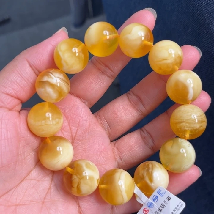 琥珀未镶嵌珠宝奇石M1020号17+金白妖花