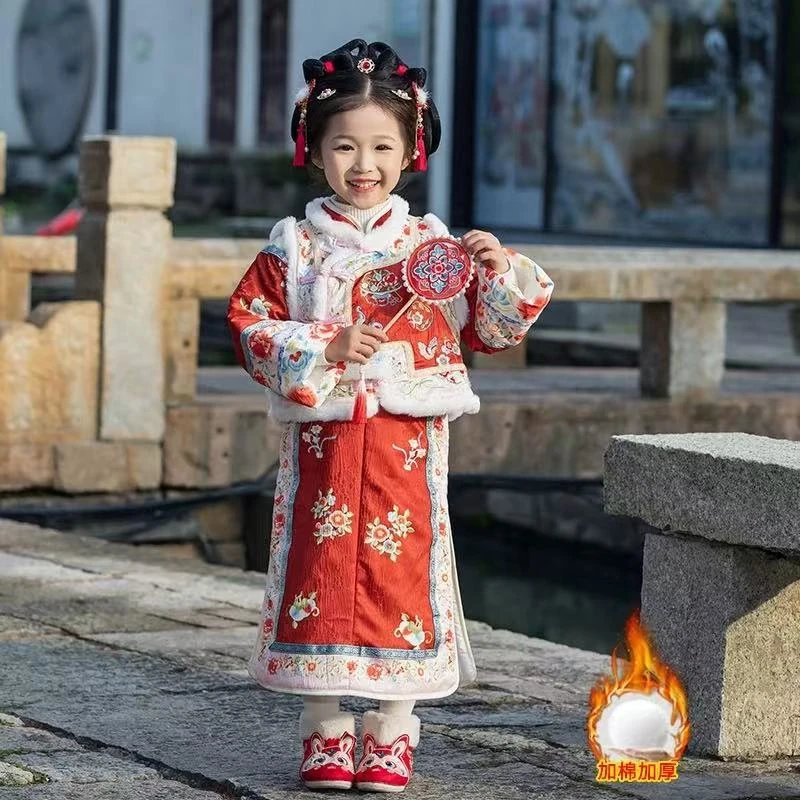新中式【红】【格格】女童套装洋气汉元素套装新时尚