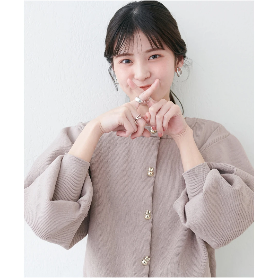 【MonTendre】秋季新款 N 简约百搭圆领金纽扣显瘦上衣减龄针织开衫