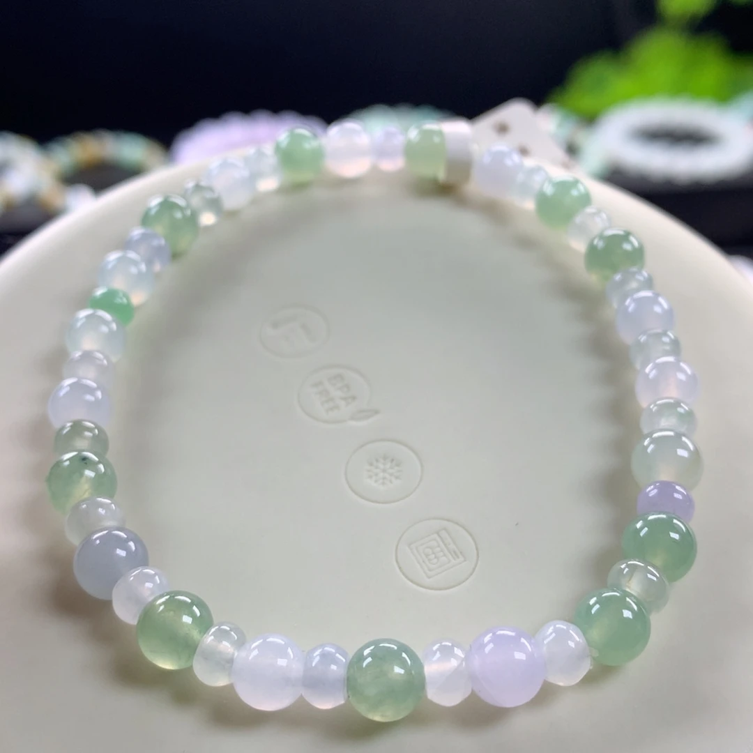 翡翠未镶嵌手链卡4～6