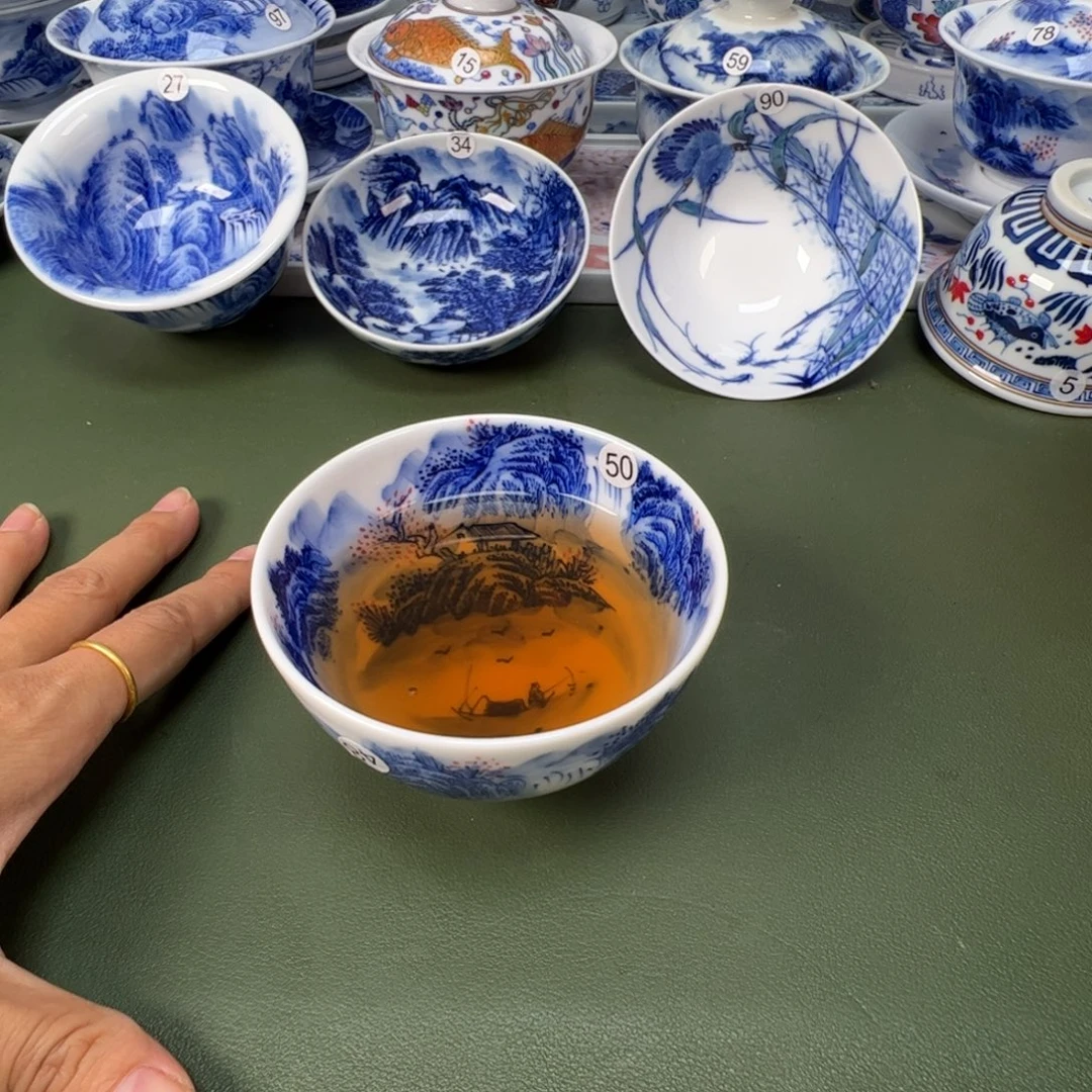 景德镇纯手工纯手绘茶具木木50