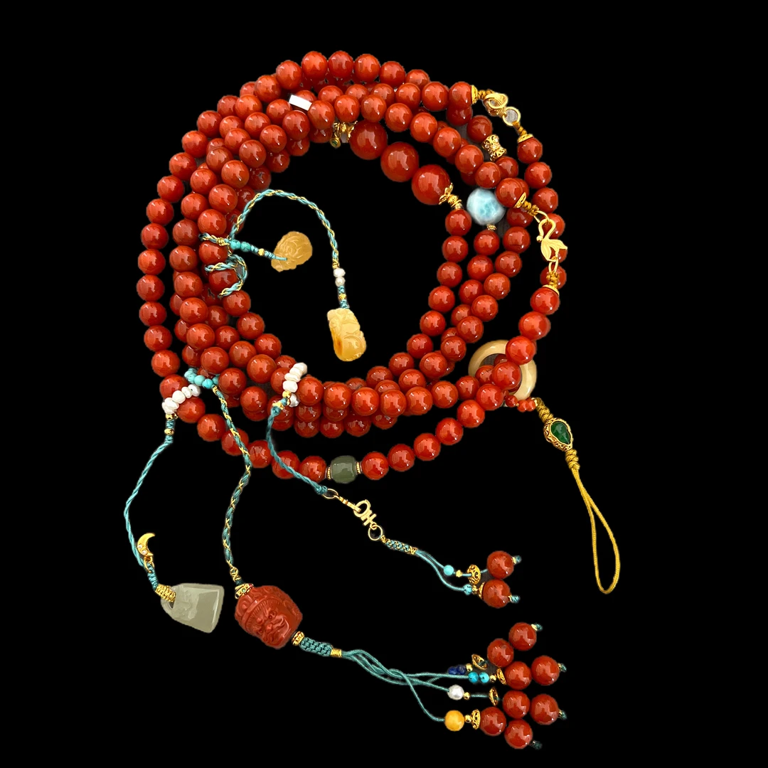 V7674南红斜挎链（孤品）