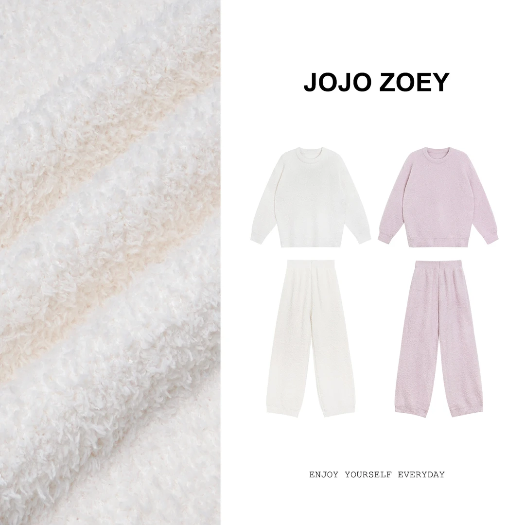 JOJO ZOEY【温柔序章】~内茵半边绒舒服可外穿上衣+裤子ljt-4494