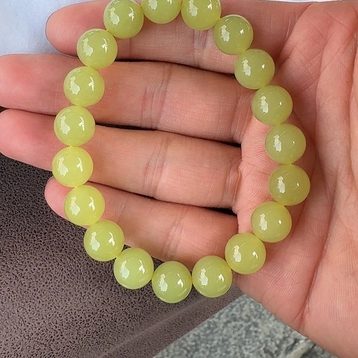 手链未镶嵌和田玉（黄玉）精品收藏级大高货手链