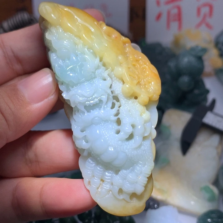 翡翠颈饰未镶嵌保真天然A货翡翠