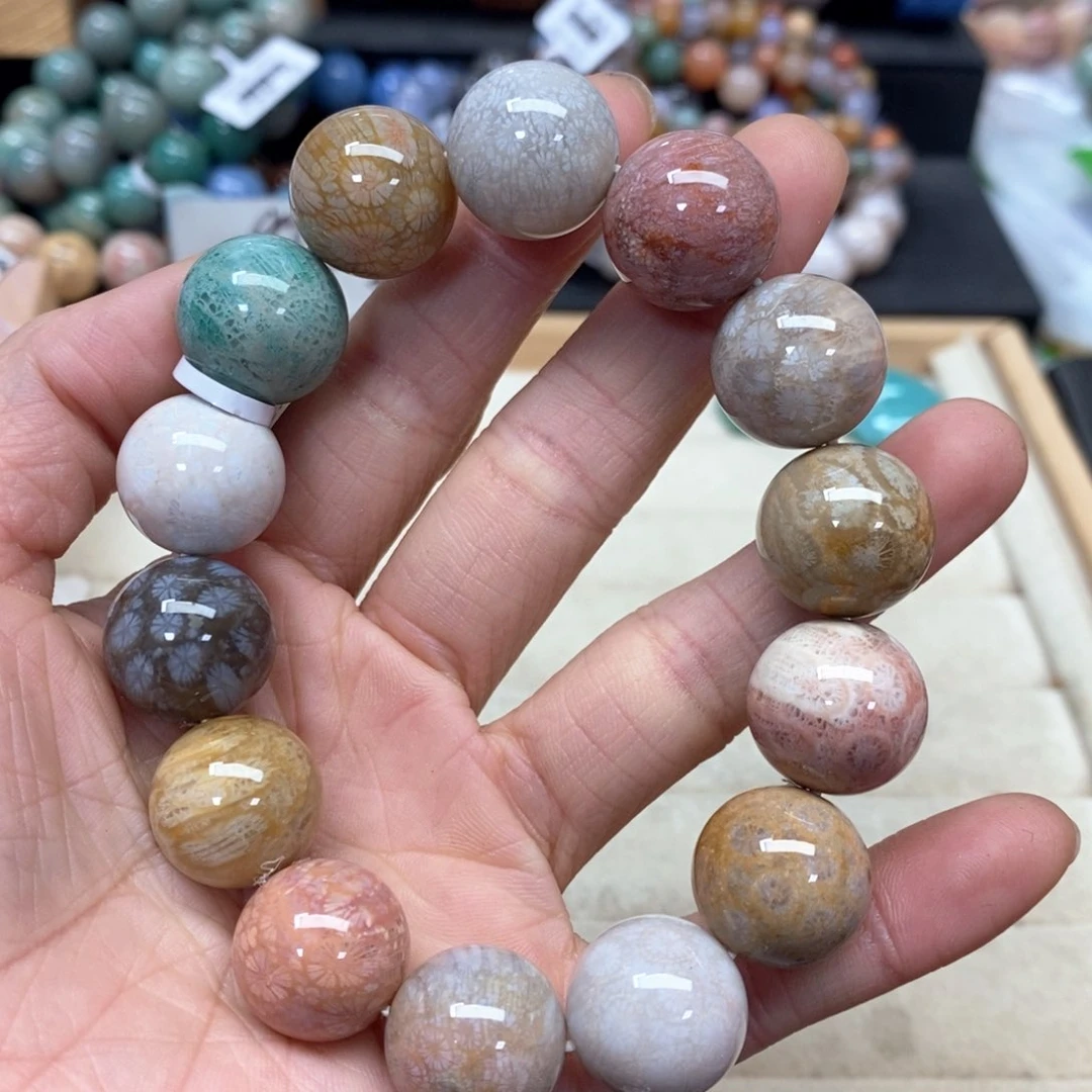 硅化珊瑚（珊瑚玉）手链未镶嵌527