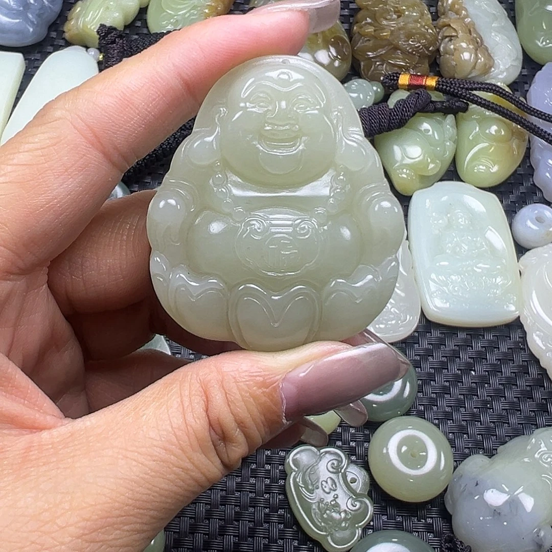 和田玉未镶嵌吊坠(不含链)