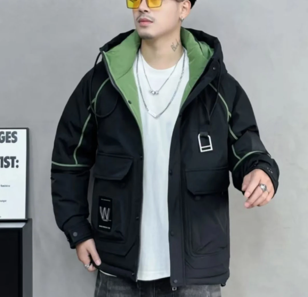 8891黑G--【剪标款】时尚休闲机能风保暖百搭外套