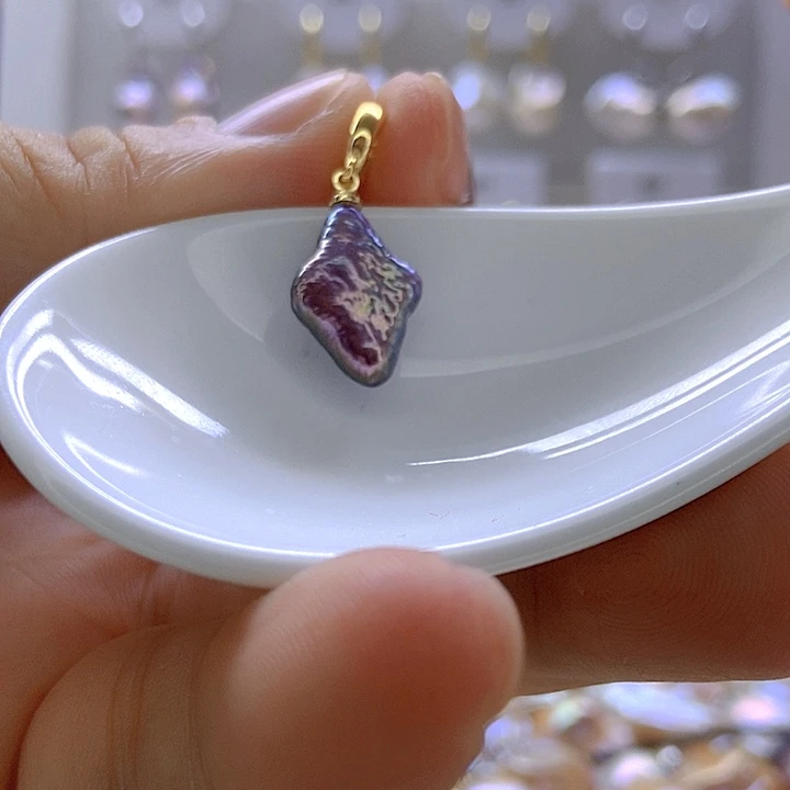 淡水珍珠颈饰银S925镶嵌125