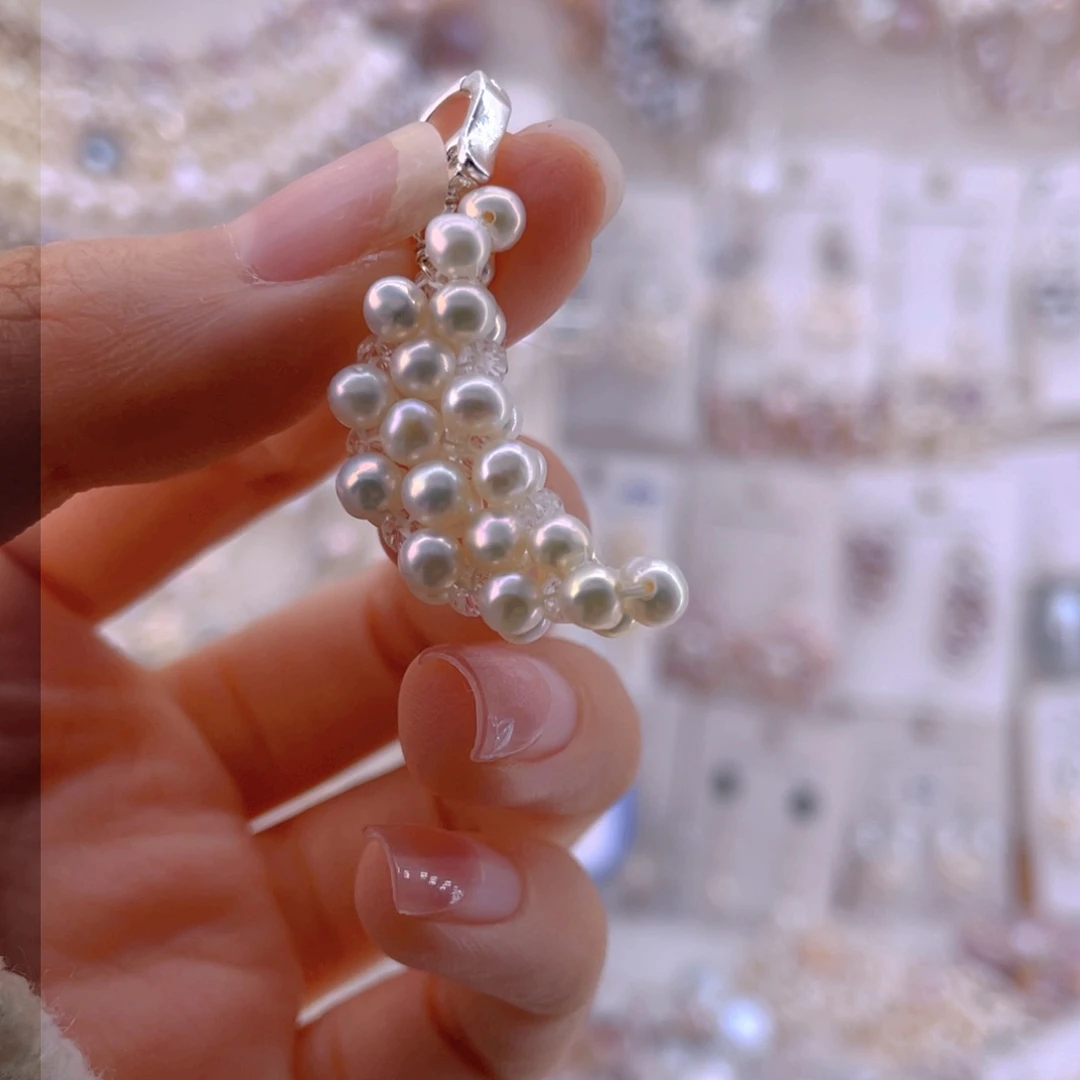 未镶嵌耳饰淡水珍珠吊坠