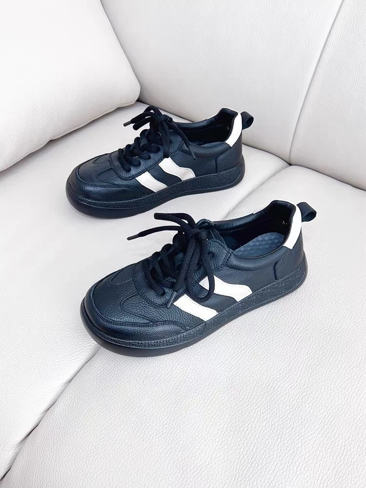 61395复古真皮阿甘显小德训鞋