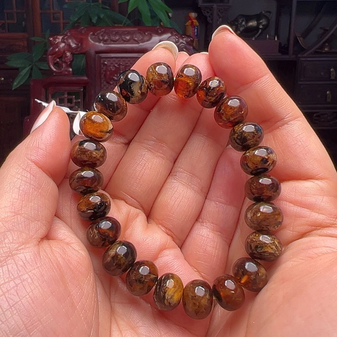 琥珀裸石未镶嵌抚顺琥珀10052。11m m