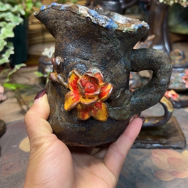 手工粗陶高温壶子