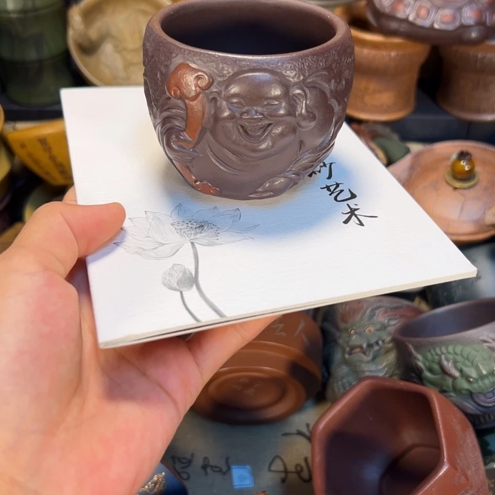 茶杯紫砂宜兴紫砂杯子