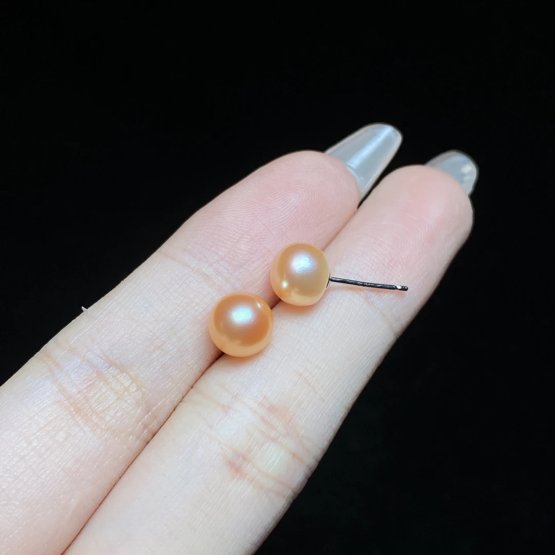 【小北好物】S925银淡水珍珠耳钉约7mm+【多样性发一件】-17QH27X467